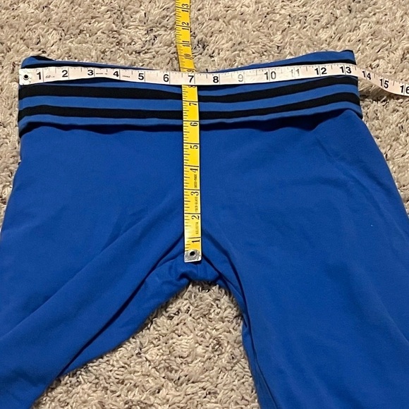 Mossimo Supply Co Low Rise Foldover Waist Flare Pants Blue Pull On Small Stretch - Picture 5 of 7